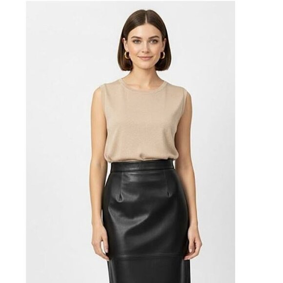 FACONNABLE, Silk/cashmere sleeveless beige colour vest - Picture 2 of 13